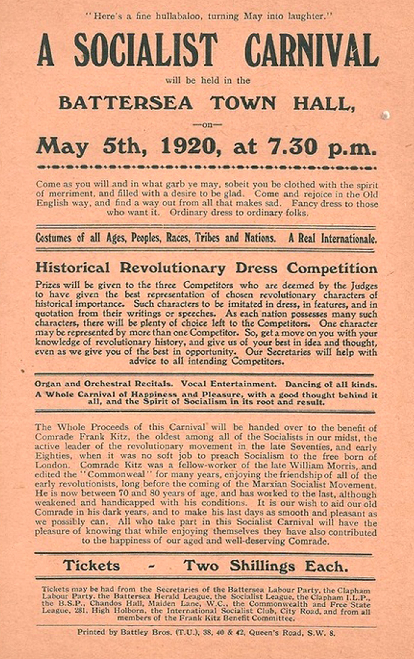 frank kitz handbill