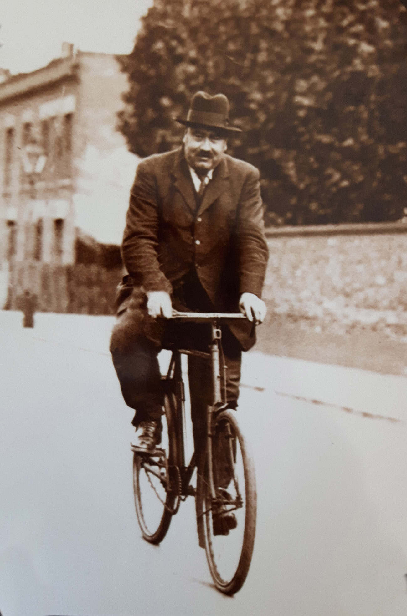 tiny on bike