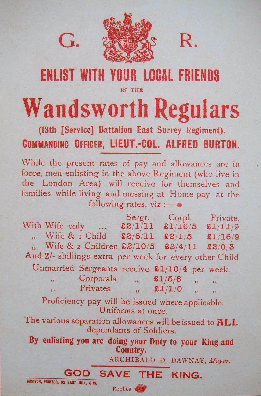 Wandsworth callup